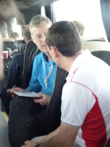 Talking tactics with the coach
