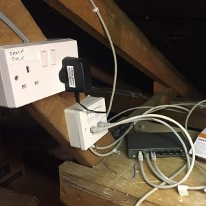 Loft 5 Amp Socket and Network Router